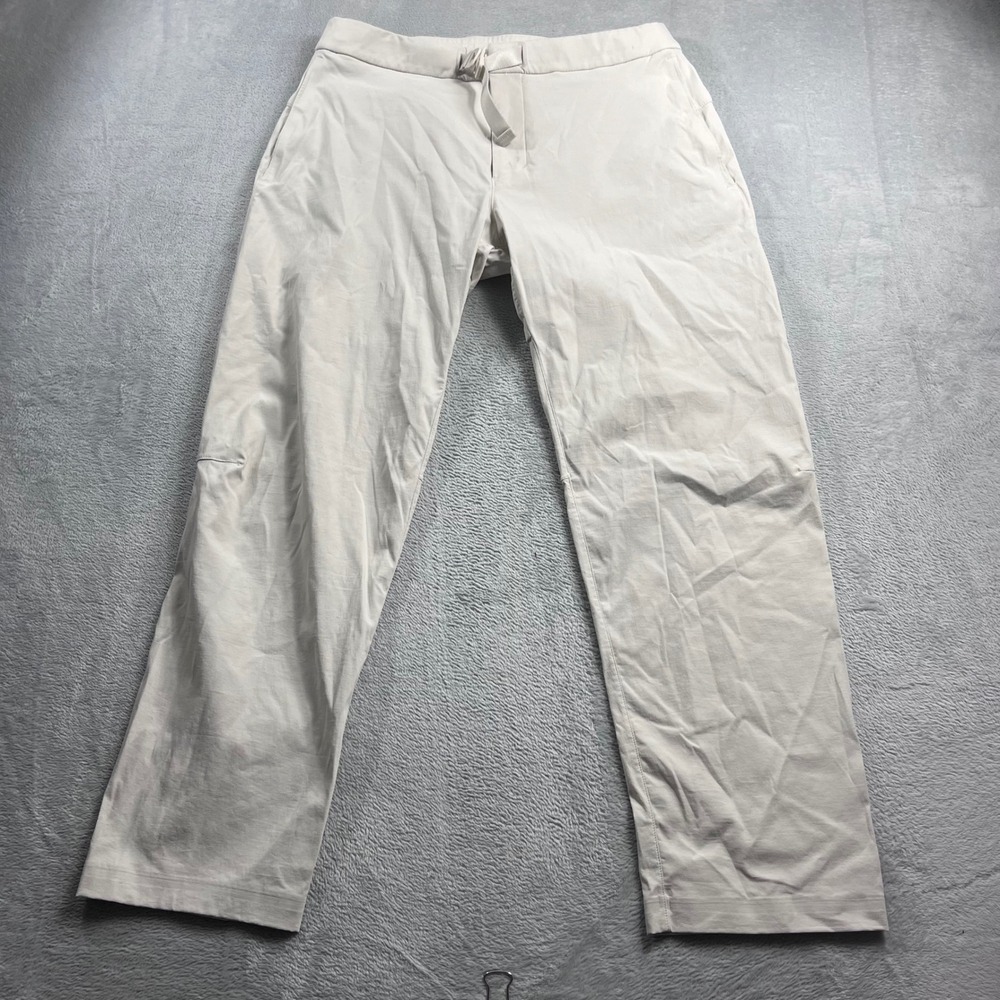 Lululemon Pants Mens 32 Tan Belted Utilitech Relaxed Fit Stretch LM5ACTS